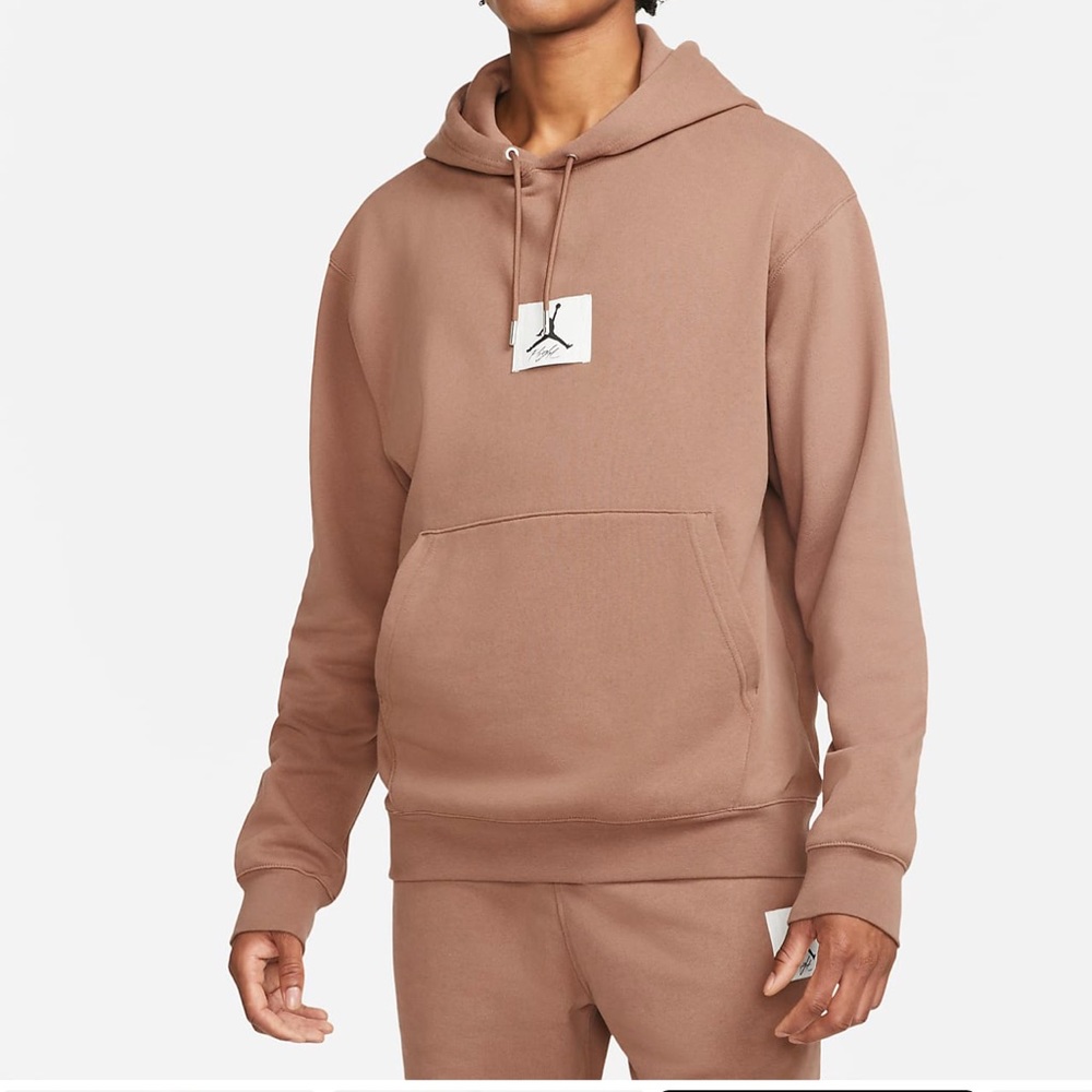 Jordan Essentials Men’s Statement Fleece Hoodie Archaeo Brown - Picture 2 of 3
